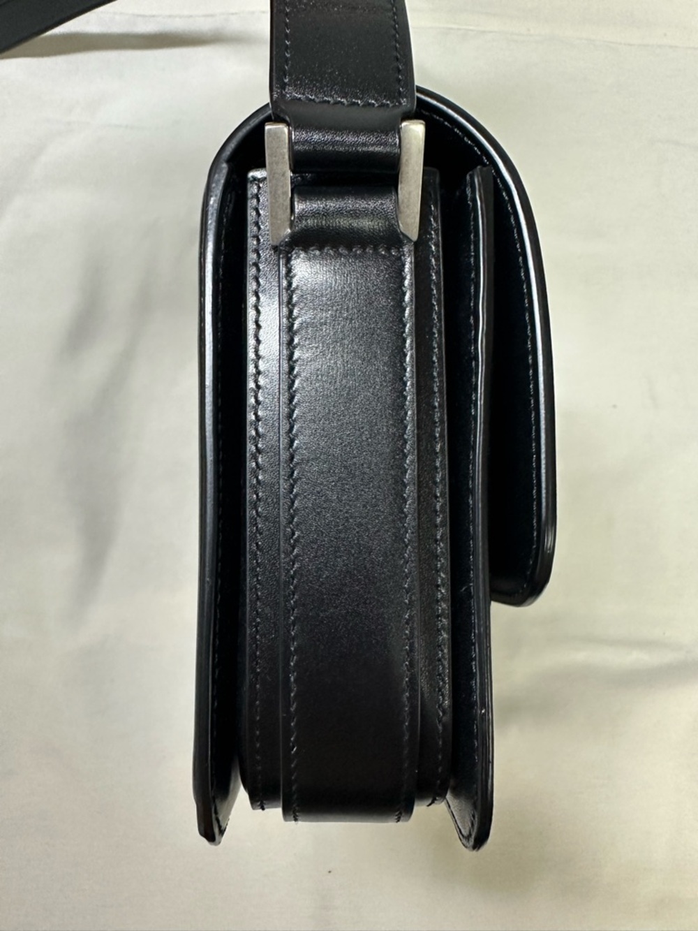 Saint Laurent Black Leather solferino medium Crossbody with Silver YSL Logo bag - Picture 2 of 9
